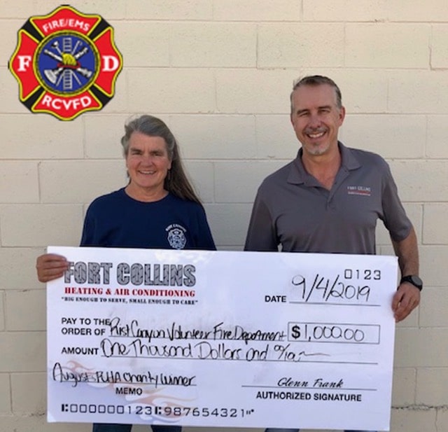 August 2019 Winning Charity: Rist Canyon Volunteer Fire Department